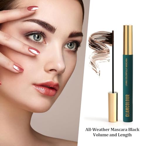 Brown Mascara Waterproof, Ultra Fine Brown Mascara for Fine Short and Sensitive Eyelash, Brown Mascara for Young and Older Women Volume and Length Eyelash Make-Up with Soft Mascara Brush - Image 3