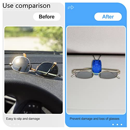 Image of Frienda 5 Pcs Sunglasses Holder for Car Sun Visor Clip, Sunglass Holder for Visor Eyeglasses Mount Ticket Card Clip Car Accessories for Women Men (Bright Color)