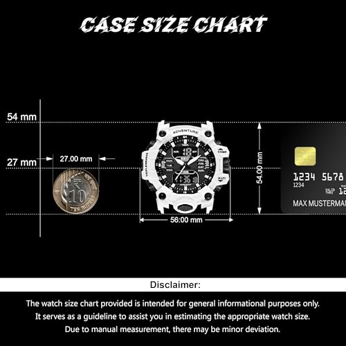 Image of V2A Bold & Big Dial Analog-Digital Sports Watch for Men | Multifunction Military Wristwatch | Gift for Men