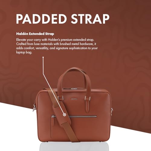 Image of HALDEN Harrington Double Zipper - Vegan Saffiano Leather Laptop Bag
