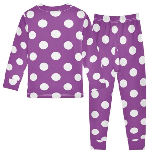 SPRIPORT Polka Dot Soft Comfy Pajama Set Cotton Long Sleeve Top and Pants 2 Piece Pjs Set Sleepwear2