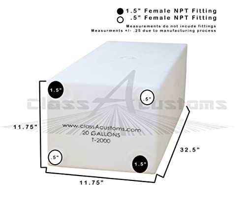 Classacustoms T-2000-BPK-PUMP Class A Customs | 20 Gallon Rv Concession Fresh Water Tank thumb #1