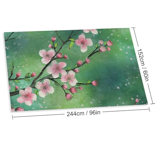 Drapeau d'extérieur 60x90 cm en polyester 200D robuste floral pour jardin