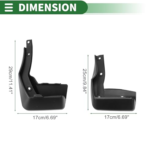 Image of Motoforti Mud Flaps Splash Guards Mud Guards for Honda Envix 2019 W /Mount Accessories