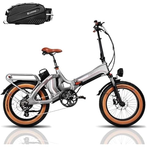 Luckeep Foldable Electric Bike for Adults - 2 Pack Batteries 48V/33A Long Range Electric Ebikes up to 1400W, 120 Mile 30MPH, 20" Folding Commuting E Bike APP Control, Full Suspensions for Men Women Cover