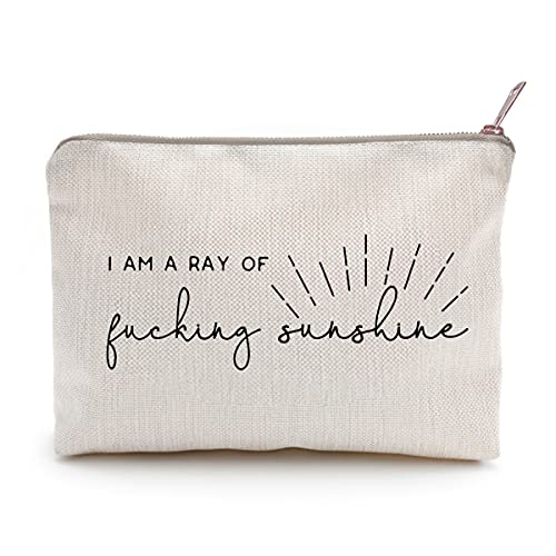 I Am A Ray Of Sunshine Makeup Case Birthday Gift Ideas Best Friend Sister Wife Toiletry Bag Funny Bags For Women #TOP13