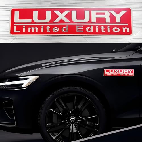 Image of 4-Pack car Sticker, Limited Edition Badge Metal Stickers for Car Bumper /Fender /Body /Rear /Side Suitable for Most Cars, Motorcycles or Doors, Walls, laptops and Tool Boxes, Aluminum Alloy Material