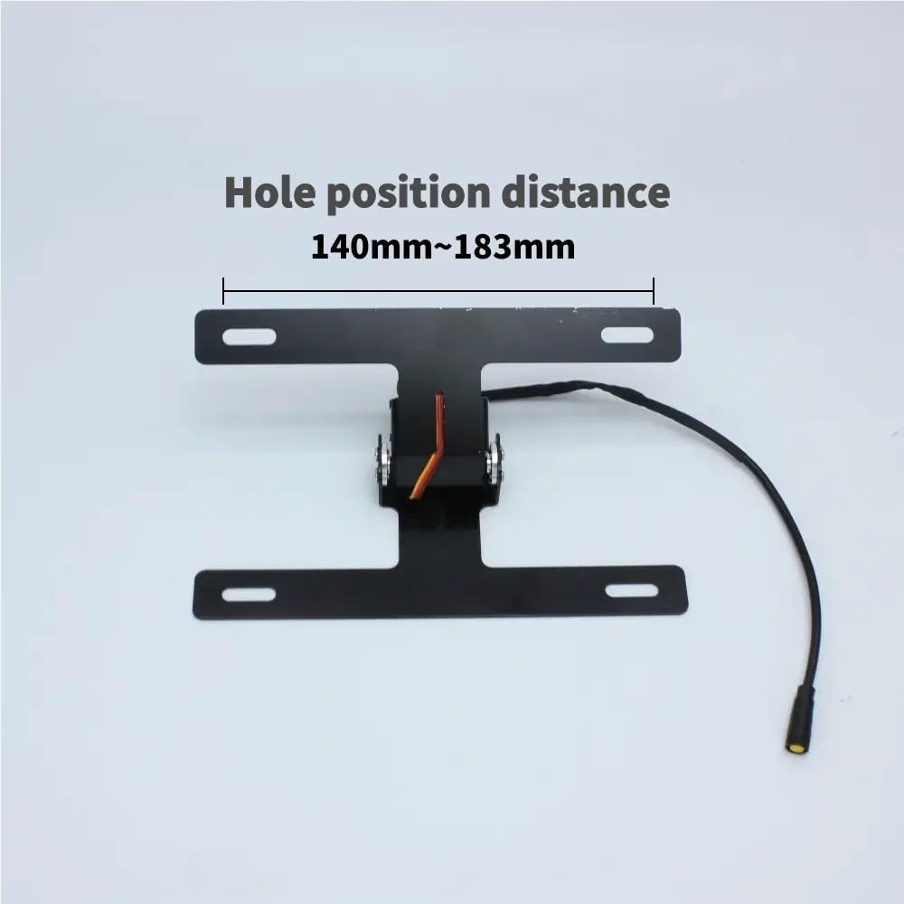 Portatarga Telaio targa pieghevole per moto per accessori neri da 144 mm a 183