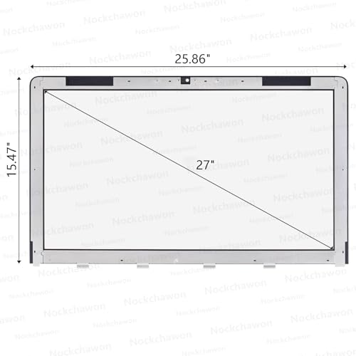 Image of New A1312 LCD Display Front Glass Panel Cover 922-9147 922-9469 Replacement for iMac 27 Inch A1312 LCD Front Glass (2009-2010 Year)