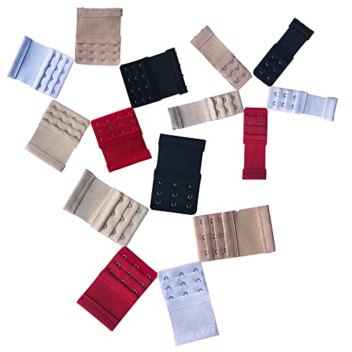 Yekeyi 15Pcs Bra Extender Rows Elastic Bra Band Hook Strap Extensions Spacing Bra Extender Strap For Women #TOP26