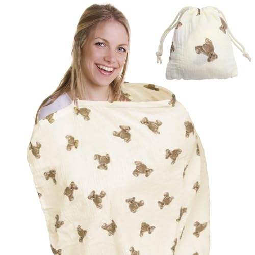 Mousseline borstvoedingsdoek met stevige banden, uniseks