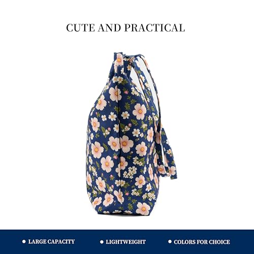 Image of TOPASION Cute Corduroy Tote Bag Canvas Shoulder Handbags for Women Travel Shopping