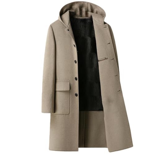 Veste coupe-vent en cachemire pour homme avec doublure chaude