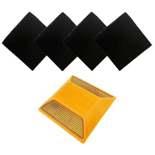 Adhesive Sticky Pads for Road Reflectors, 4' x 4' Butyl...