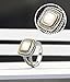 YYSuniee Designer Inspired Two Tone Statement Rings for Women 18K Gold Plated Fashion Brand Engagement Wedding Ring-White Shell, Size 7