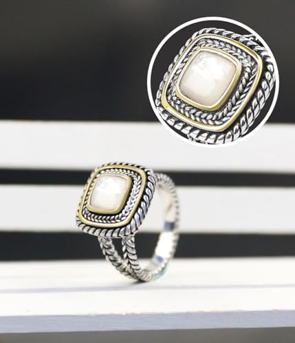 Designer Inspired Two Tone Statement Rings for Women 18K Gold Plated Fashion Brand Engagement Wedding Ring4