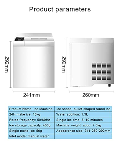 Mini fabricadora automática de hielo eléctrica, máquina para hacer cubos redondos de hielo, capacidad de 15 kg por 24 horas, ideal para bares, tiendas de té con leche y cafeterías miniatura 5