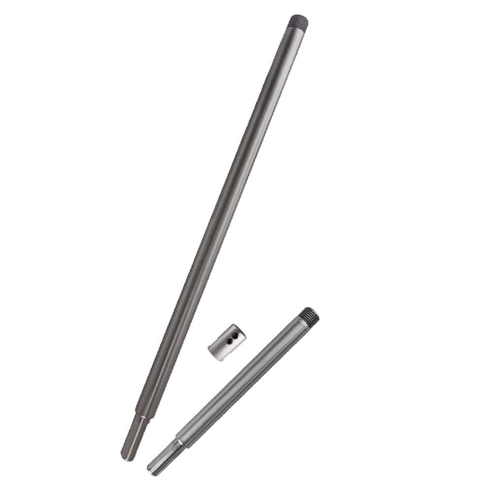Asta di prolunga per punte da 150 mm 300 mm per sega a tazza con manico triangolare da 9 a 9,4 mm, adattatore a doppia vite in metallo per lavorazione del legno, argento
