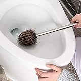 WC-Bürste, WC-Bürstenköpfe aus Silikon mit Edelstahl-Griff, Ersatz-WC-Bürste, Reinigungswerkzeug, langlebiges Zubehör, tragbar für Badezimmer WC
