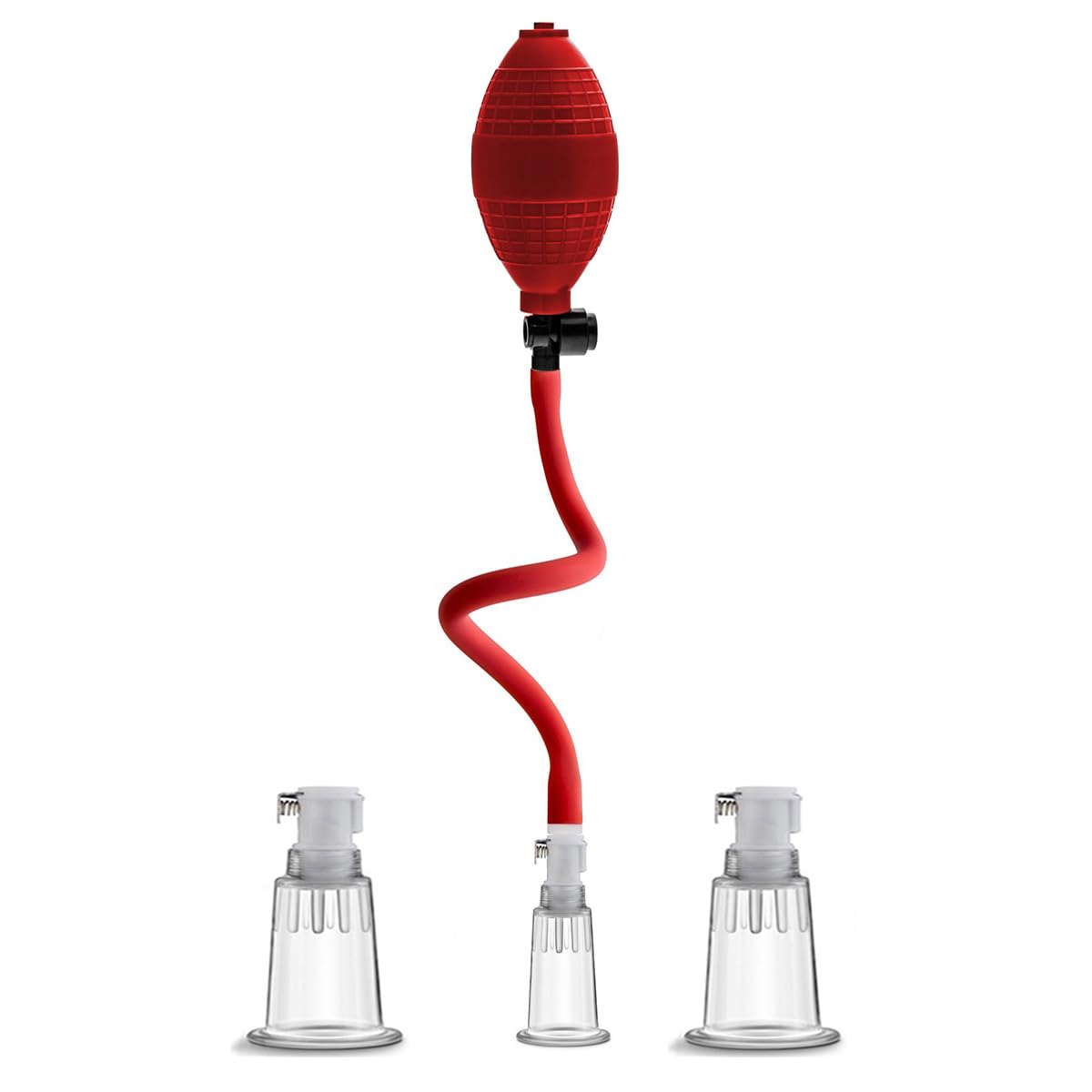 Set di Aspiratori per Capezzoli e Clitoride con Pinze - Pompa per Seno e Stimolatore per Donne
