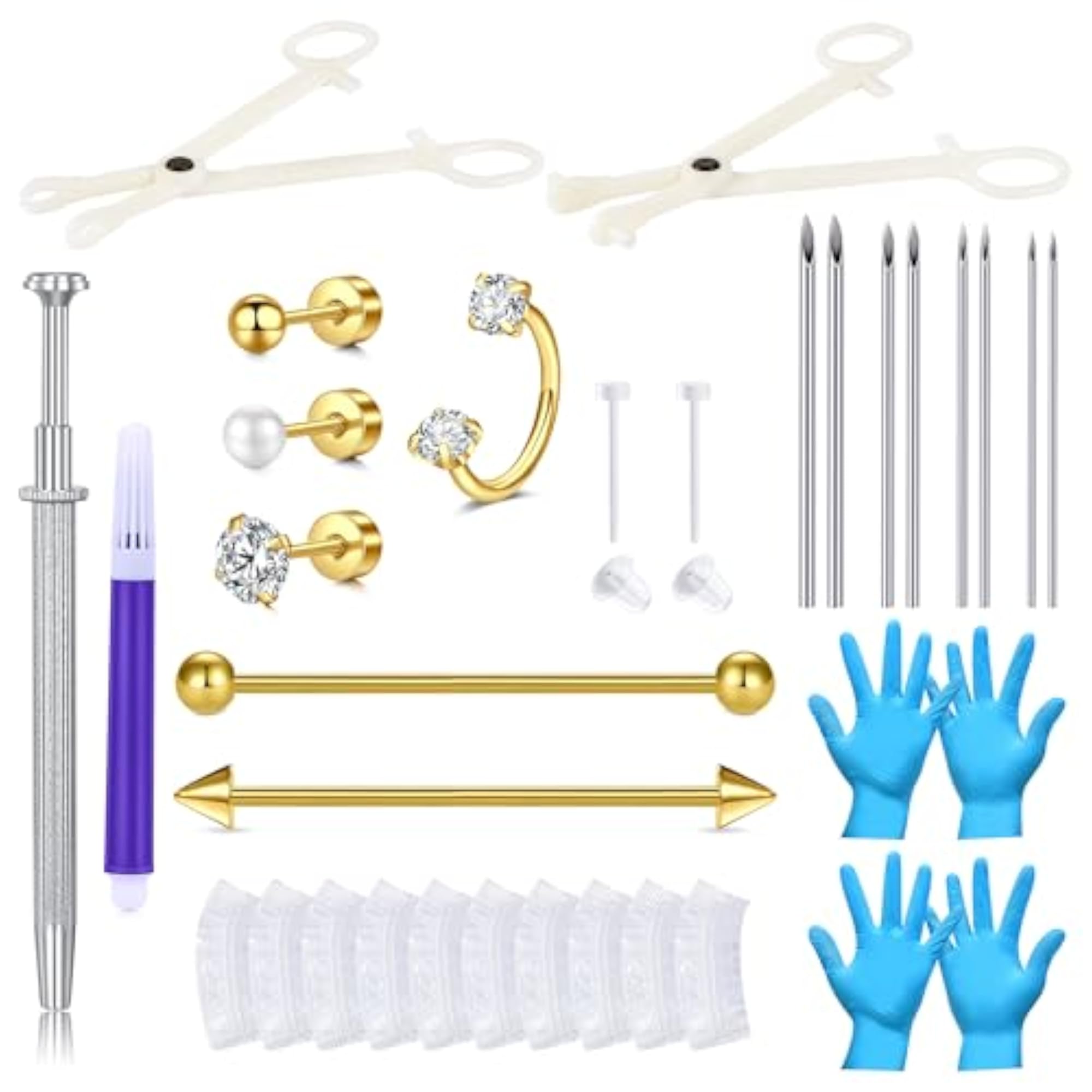 Stainless Steel Ear Piercing Kit, Disposable