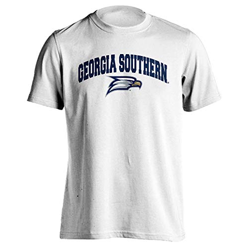 Sport Your Gear Georgia Southern Eagles Classic Arch Mascot Basic Collegiate Short Sleeve T-Shirt White XL
