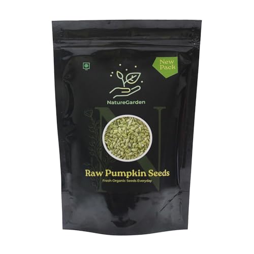 Image of NatureGarden Pumpkin Seeds 500g Pack | AAA Grade Raw Roasted Organic | High Protein Fiber Magnesium Zinc | Healthy Superfood Snack | Gluten-Free Vegan Keto | Seeds for Eating Baking Smoothies