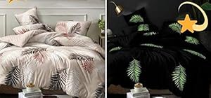 YUKU Cotton Radium Night Glow Double Bed Sheet with Two Pillow Cover (King Size)