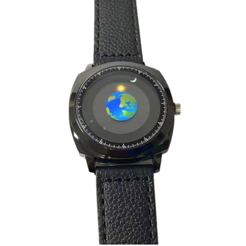 Image of MINILUJIA 50M Waterproof Men World Map Watches Creative Starry Universe Earth Globe Moon Sun Rotating Eye-catching Personalized Cool Unique Mens Watches
