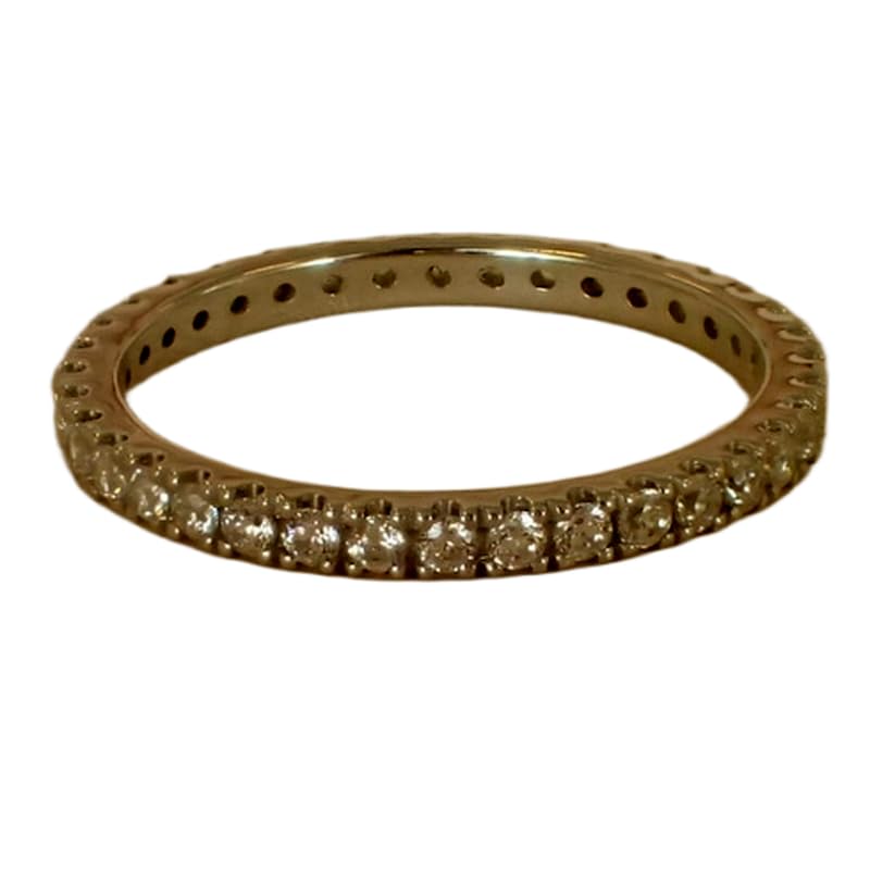 Bague d'éternité argent et pierre CZ incolore pour sublimer vos tenues