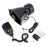 DriSentri Car Siren Horn 12V 3 Tone Vehicle Siren Speaker with Mic PA Speaker System 100W Emergency Sound Amplifier with Microphone for 12V Car Truck Lorry Boat