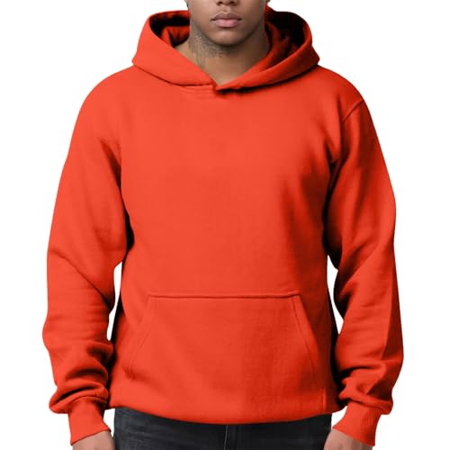 Hoodies for Men Long Sleeve Sweatshirts for Men Outdoor Fall Outfits Workout Athletic Hooded Loose Pullover Tops