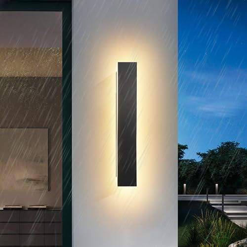 YUEEU LED Wandleuchte Außenlampe 30cm/Ip65 Wasserdicht Lange LED Wandlamp Außenwandleuchte Wand lampe für Badezimmer Gärten Treppenhaus Schlafzimmer Wohnzimmer Lamp Wand Innen – Bild 3