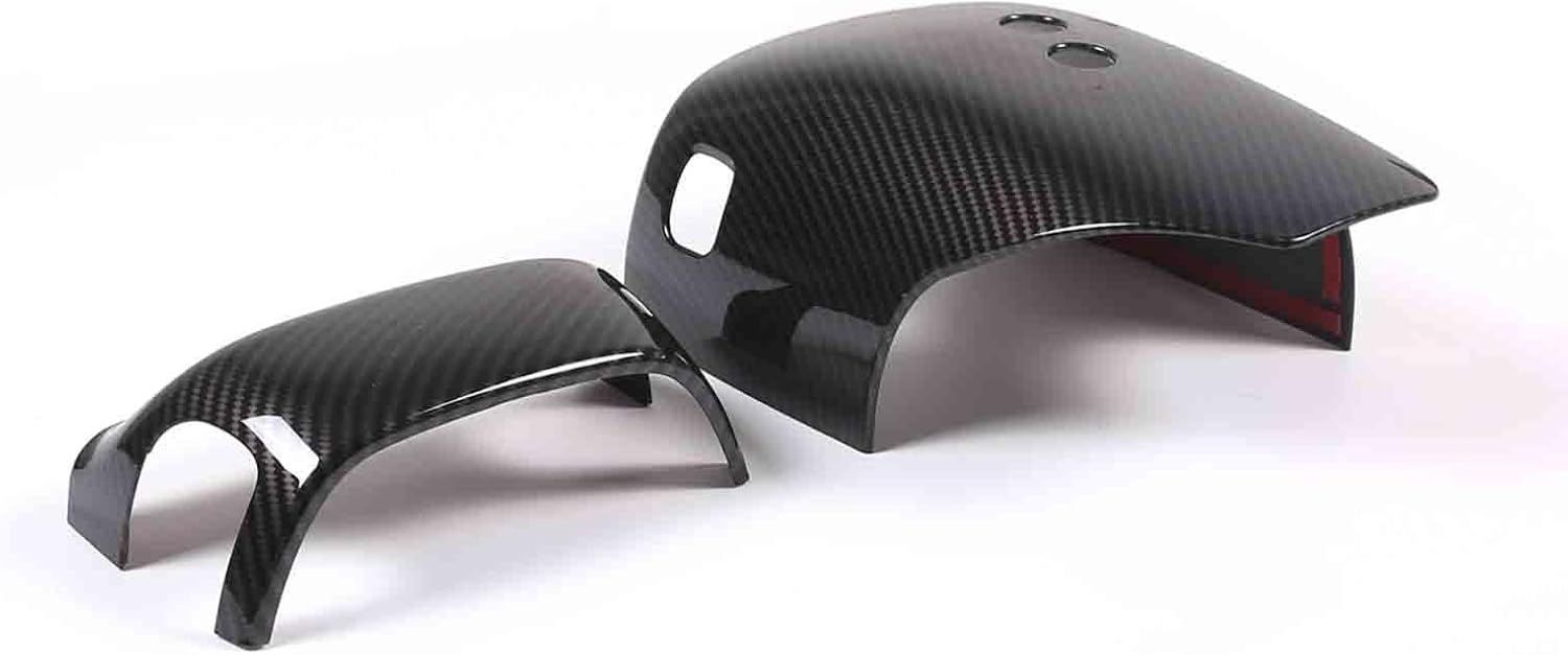 TOYCIDFG Car Steering Wheel Base Upper Decor Cover Trim Compatible with C8 Corvette Stingray Z06 2020-2025, Car Interior Decoration Accessories (Carbon Fiber Pattern)