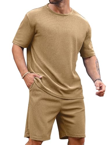 Image of Vogaan Men's T-Shirt and Shorts Set | Top & Shorts Night Suits Set | Night Wear for Men
