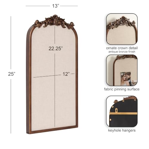 Image of Kate and Laurel Arendahl Framed Ornate Vintage Arch Pinboard for Wall