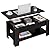 Yaheetech Wooden Coffee Table, Lift Top Coffee Table with Large Hidden Storage Shelf, Lift Tabletop Dining Table for Living Room, Home Small Space, 38.6in, Black