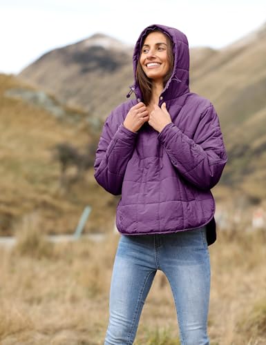 Yidarer Women’s Cozy Purple Lightweight Pullover Puffer Jacket - XL, Perfect for Chilly Days! - Image 2