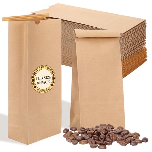 Epakh 80 Pcs 1 Lb Kraft Coffee Bags...
