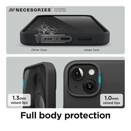 Image of Liquid Silicone Case Compatible for iPhone 13 Case,Full Body Protective Cover, Shockproof, Slim Phone Case, Anti-Scratch Soft Microfiber Lining, 6.1 inches (Black)