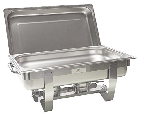 Gastro-Bedarf-Gutheil Chafing Dish Speisenwärmer aus Edelstahl Wärmebehälter Rechaud bestehend aus: 1 Gestell mit…