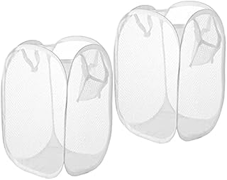 GNCLOUD Pop-Up Laundry Hampers, Foldable Laundry Basket, Laundry Basket, Large Capacity Laundry Basket, Mesh Laundry Basket, Suitable for Bathroom