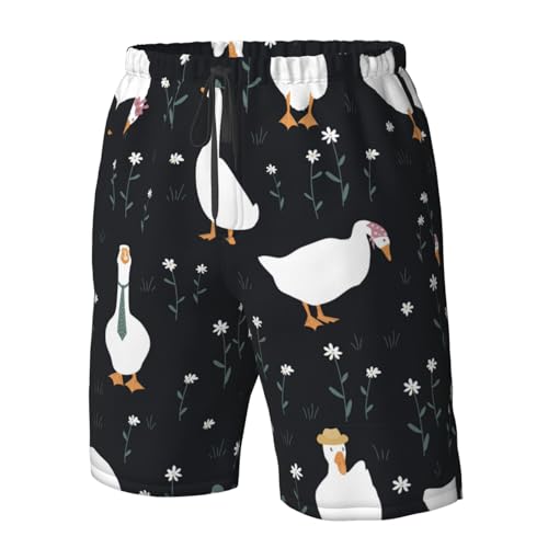 Fashionable Goose Mens Swim Trunks Quick Dry Beach Holiday Party Casual Printed Men Beach Shorts4