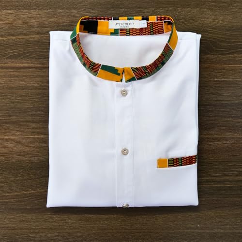 African Dashiki Suit for Men Shirt and Pants Nigerian Kente Outfit 2 Piece Set Wedding Attire Clothing4