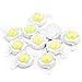 CHANZON 10 pcs High Power Led Chip 5W White (6000K - 6500K / 600mA - 700mA / DC 6V - 7V / 5 Watt) Super Bright Intensity SMD COB Light Emitter Components Diode 5 W Bulb Lamp Beads DIY Lighting