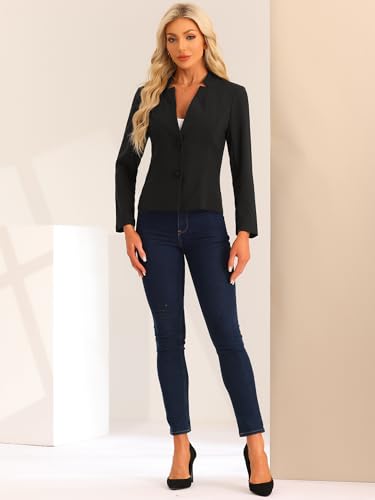 Allegra K Casual Blazer for Women's Notched Collar Long Sleeve Slim Work Office Blazer Jacket4