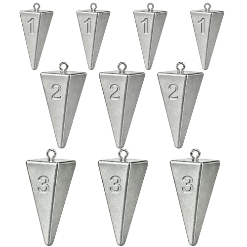 TKHDBF Pyramid Sinkers Fishing Weights, Surf Fishing Sinkers for Saltwater
