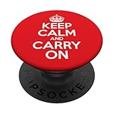 Keep Calm and Carry On PopSockets Adhesive PopGrip