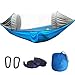 Moskitonetz-Hängematte für den Außenbereich, multifunktionale Hängematte, schnell zu öffnende Moskitonetz-Hängematte mit Markise (Color : Blue, Size : One Size)