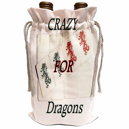Bolsa para vino Mahjong y dragones, ideal para cenas con amigos y noches de juegos temáticas